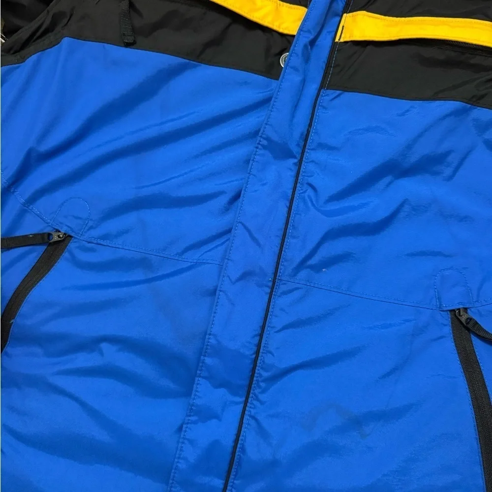 Columbia Youth 14/16 Zip/Snap Button Winter Thick Outdoor Jacket Blue Nylon